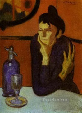 the merry drinker Painting - Absinthe Drinker 1901 Pablo Picasso